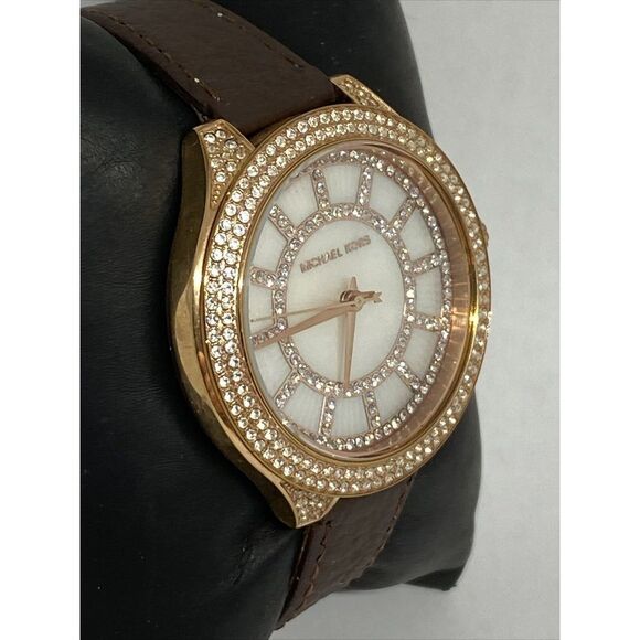 Michael Kors Kerry MK3313 Women's Brown Leather Analog Dial Quartz Watch NO139 - Picture 5 of 12